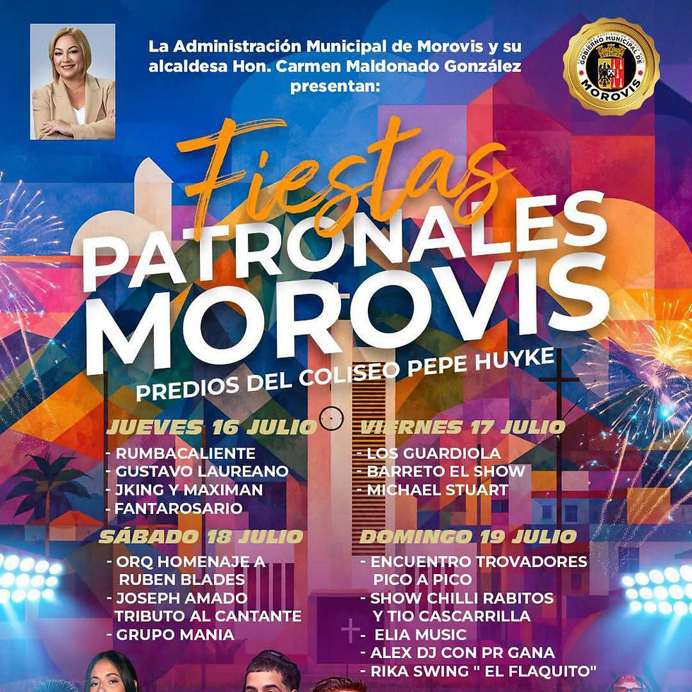 Fiestas Patronales de Morovis arrancan el jueves 16 de julio