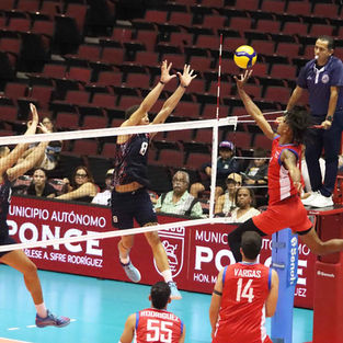 Puerto Rico tops Dominican Republic in 4 sets in Final Six opener