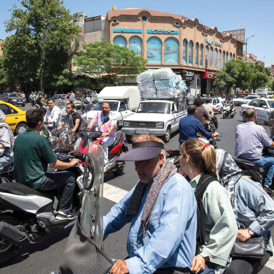 Traffic of motorcycles and cars on a street in Tehran, Iran, May 9, 2026. Talks between the United States and Iran stumbled again over the weekend. (Arash Khamooshi/The New York Times)