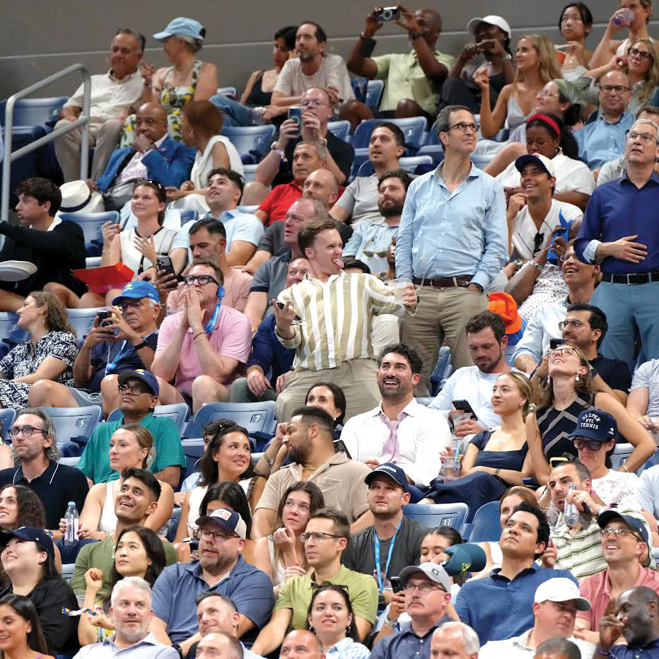 A man dances in the crowd during Coco Gauff’s match against Paula Badosa of Spain on Day Five of the U.S. Open tennis tournament in New York on Thursday, Sept. 3, 2026. Social media stars are only a symptom of a larger issue that concerns many longtime fans: the massive growth of the U.S. Open. (Michelle V. Agins/The New York Times)