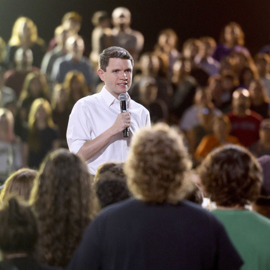 James Talarico, the Democratic nominee for Senate in Texas, speaks at a campaign event in San Marcos, Texas, Oct. 15, 2026. In the Texas Senate race, Republican Ken Paxton and Talarico converged in Tarrant County, a key battleground where a dispute over polling sites energized Democrats while Republicans sought to defend a longtime stronghold. (Callaghan O’Hare/The New York Times)