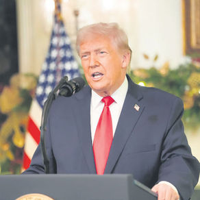 In combative speech, Trump ties to deflect blame for economic concerns