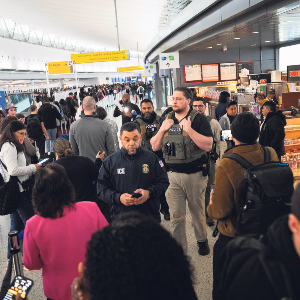 ICE agents at some airports begin checking IDs in security lines.