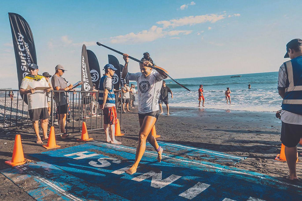 Puerto Rico’s Mariecarmen Rivera won the gold medal in the Sprint Race final at the 2025 ISA World SUP & Paddleboard Championship in El Sunzal, El Salvador on Saturday with a time of 1 minute, 12 seconds.