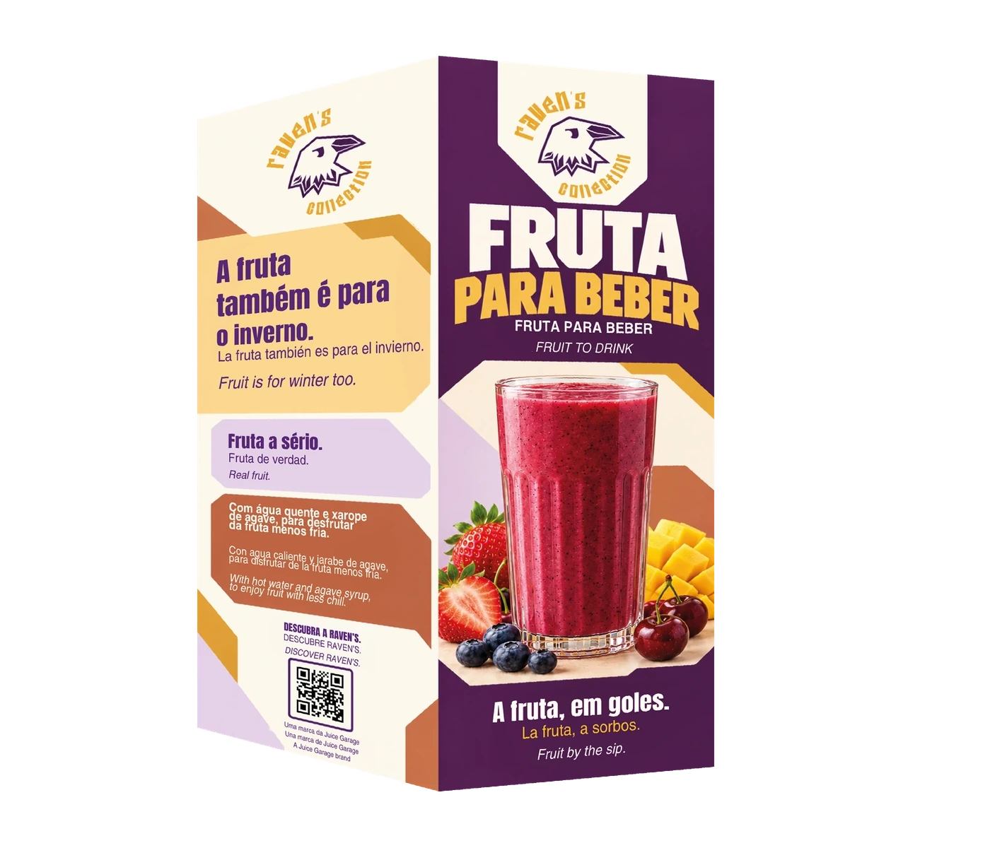 Carta Fruta para Beber em formato díptico