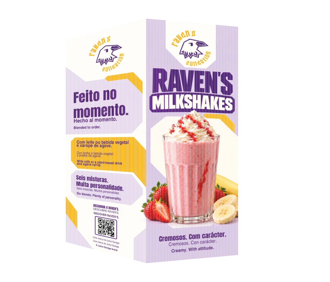 Carta Milkshakes em formato díptico