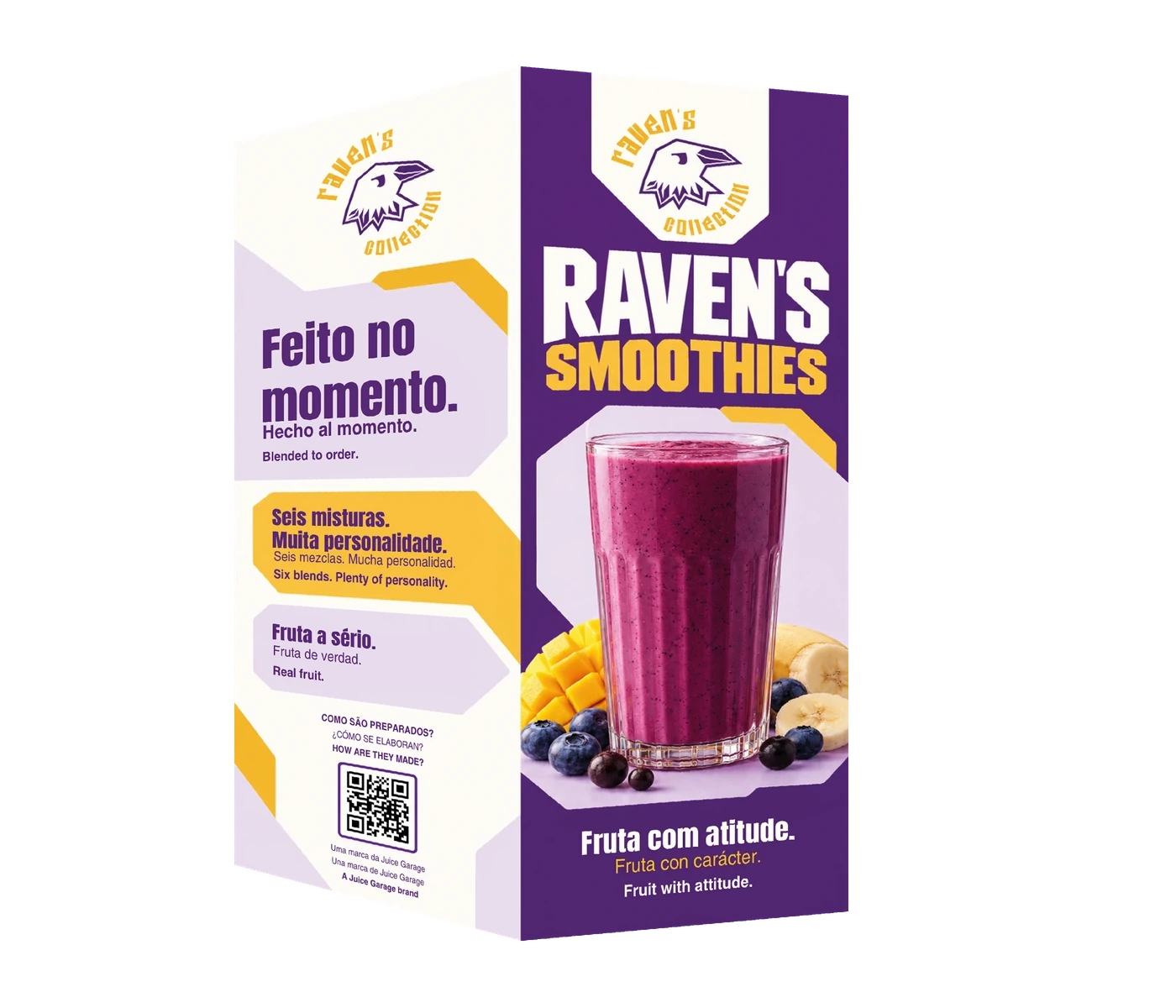 Carta Smoothies em formato díptico