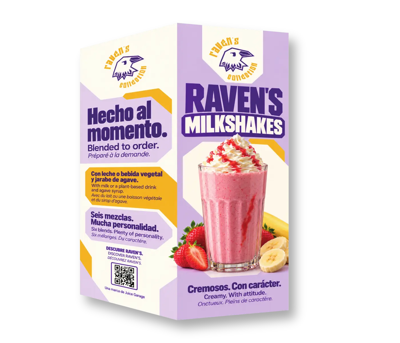Carta Milkshakes en formato díptico