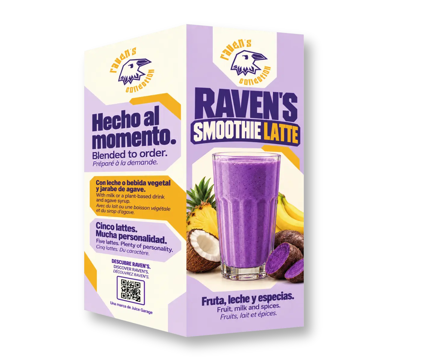 Carta Smoothie Latte en formato díptico