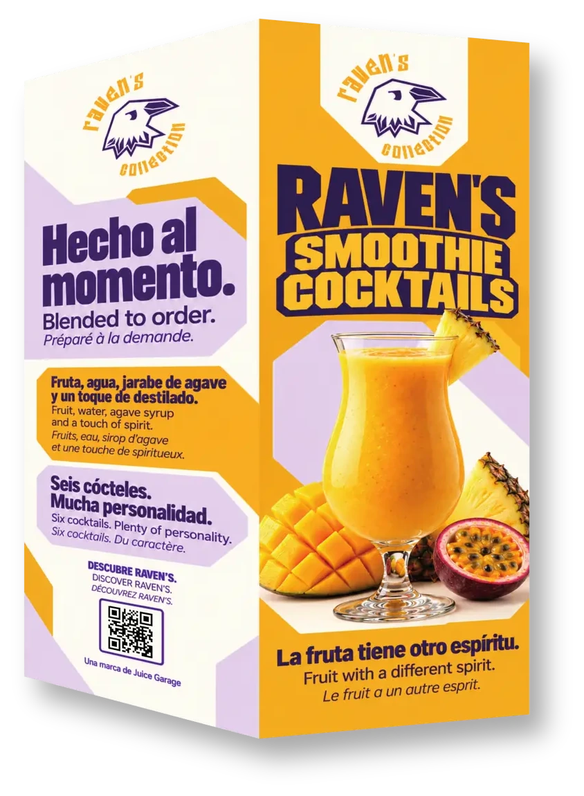 Carta de smoothie cocktails Raven's