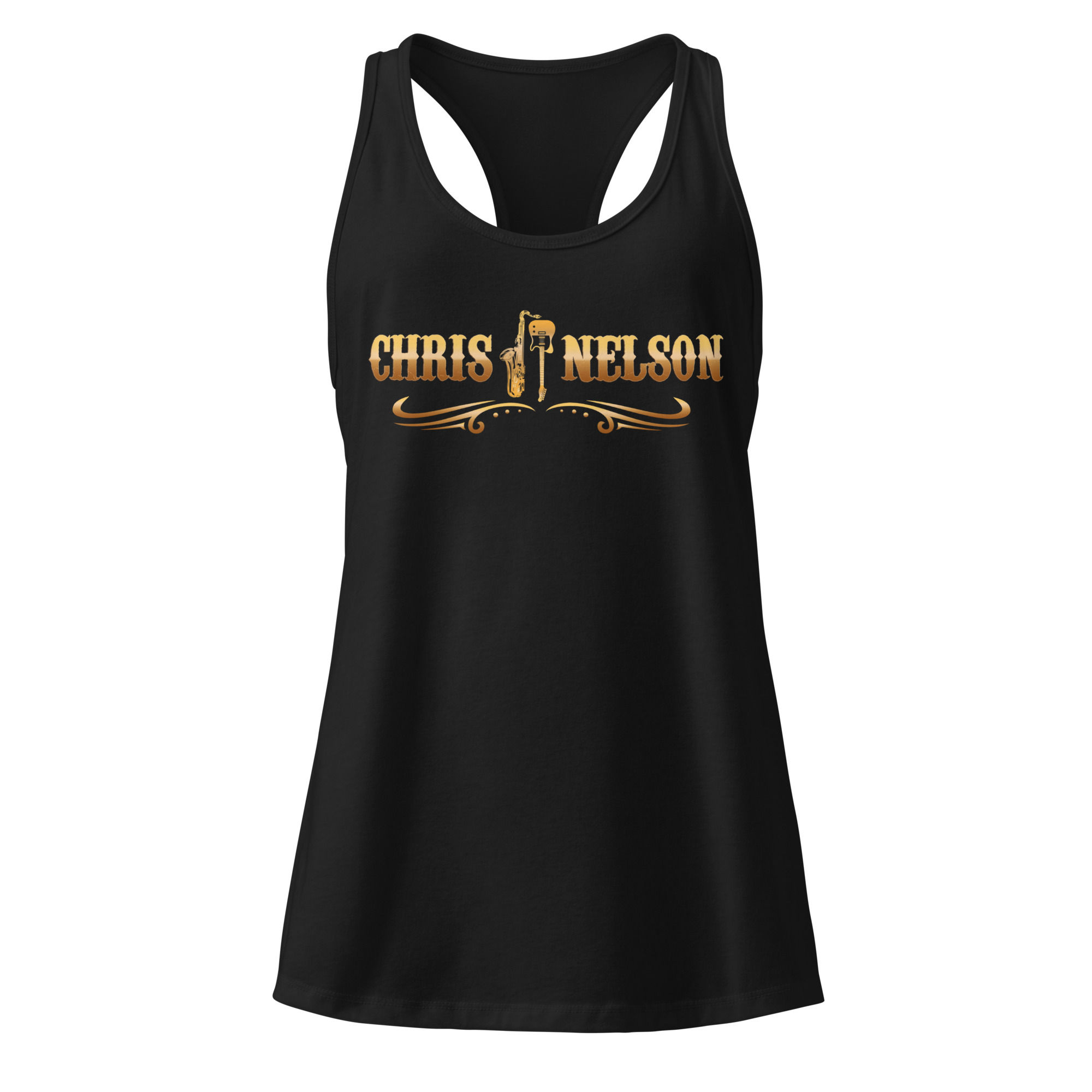 Chris Nelson Women’s fitted racerback tank top