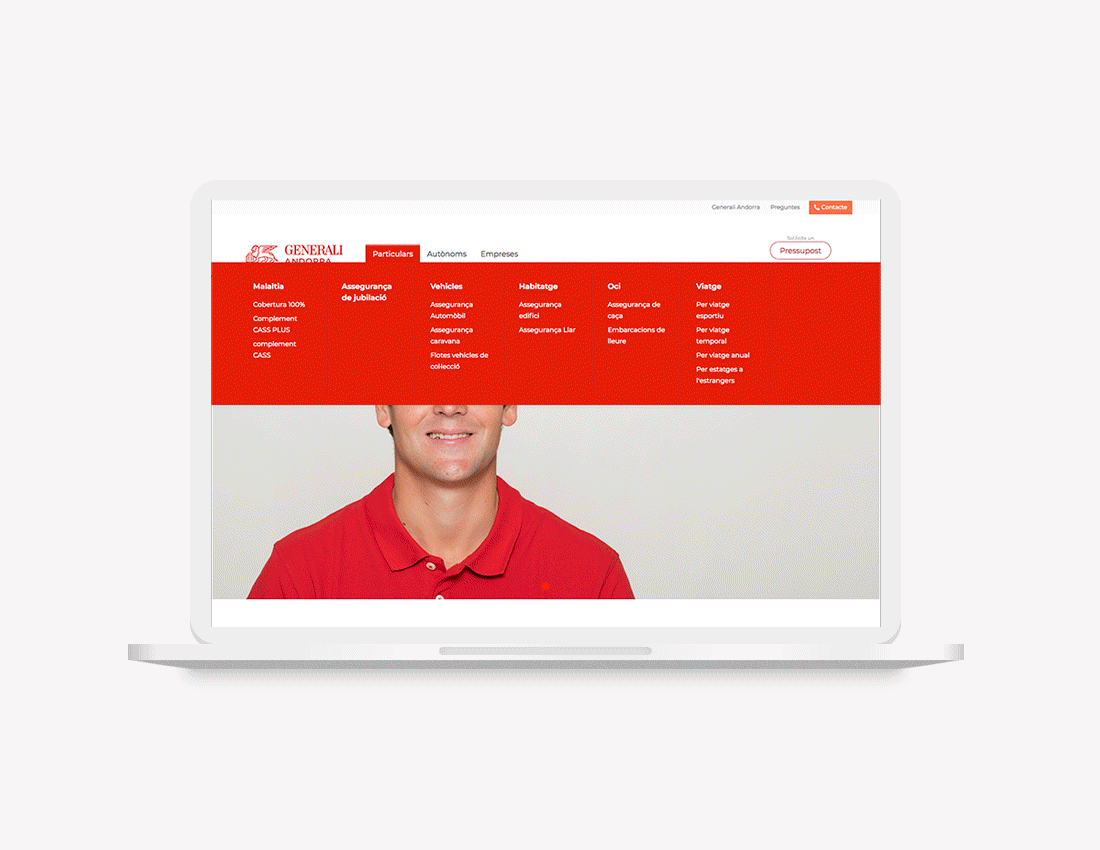 Disseny web Generali. Duettstudio