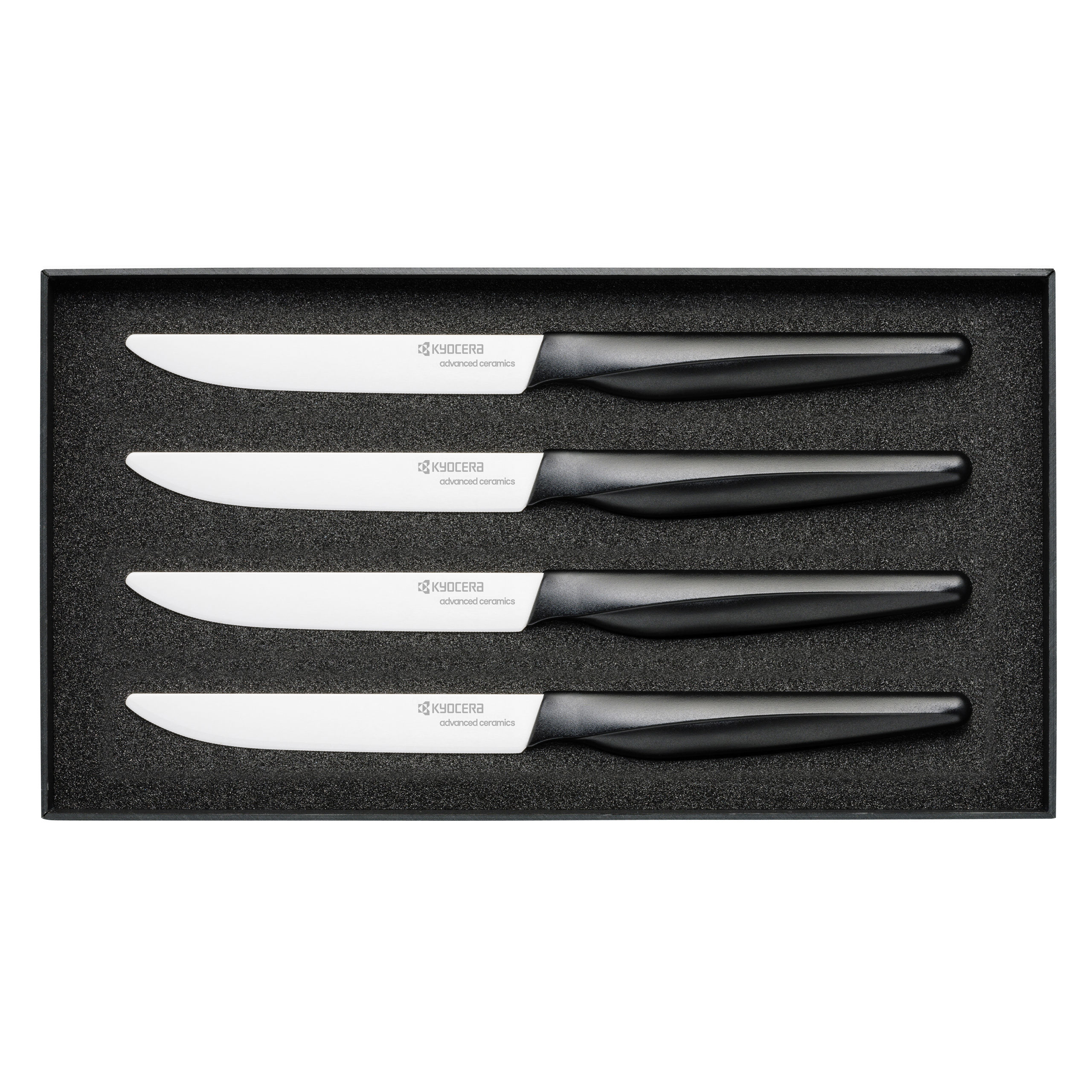 Kyocera 4-piece 110mm Steak Knife Set (White Blade)