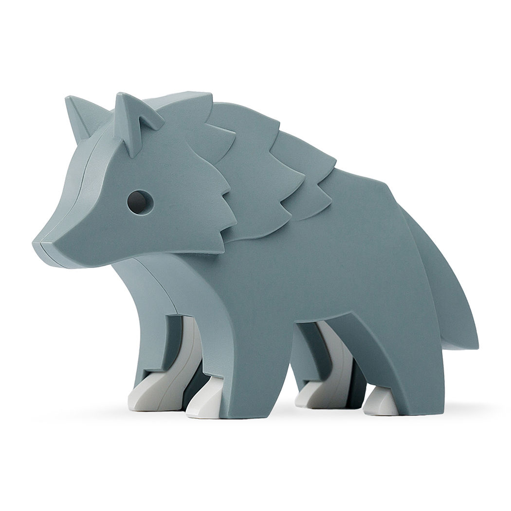 Halftoys Magnetic Animal Blocks - Wolf