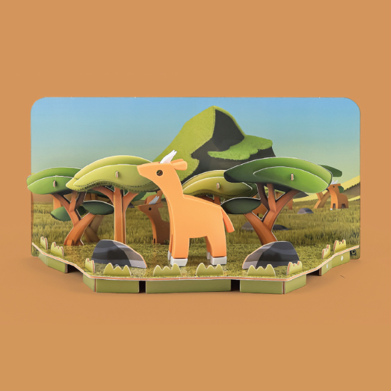 Halftoys Magnetic Animal Blocks with Diorama - Impala