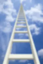 White endless ladder going up-home.webp