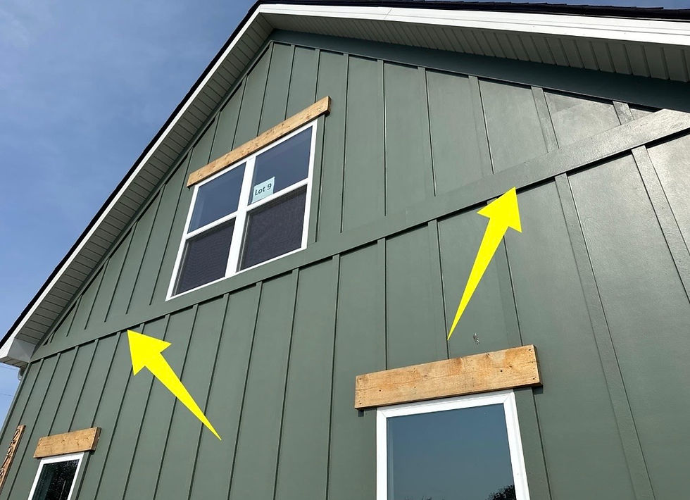 Severe water intrusion damage behind residential siding