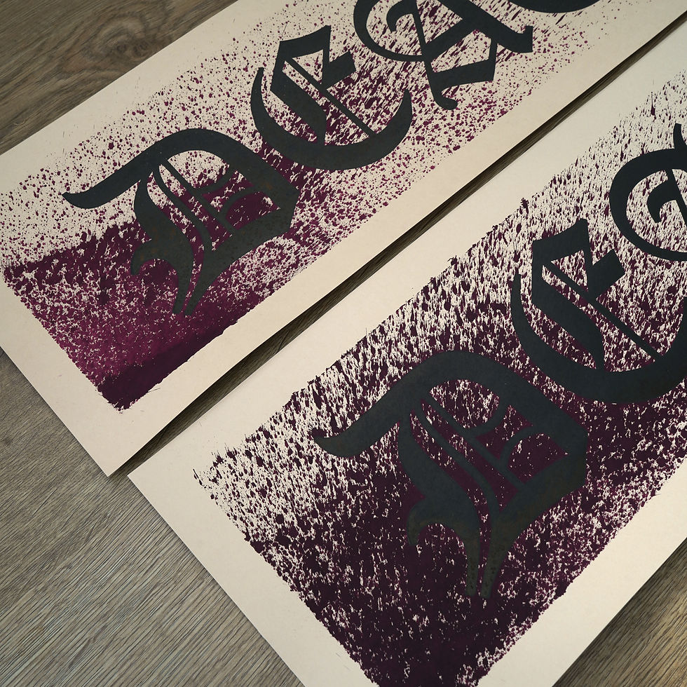 Thumbnail: 'Death' Original Linoprint