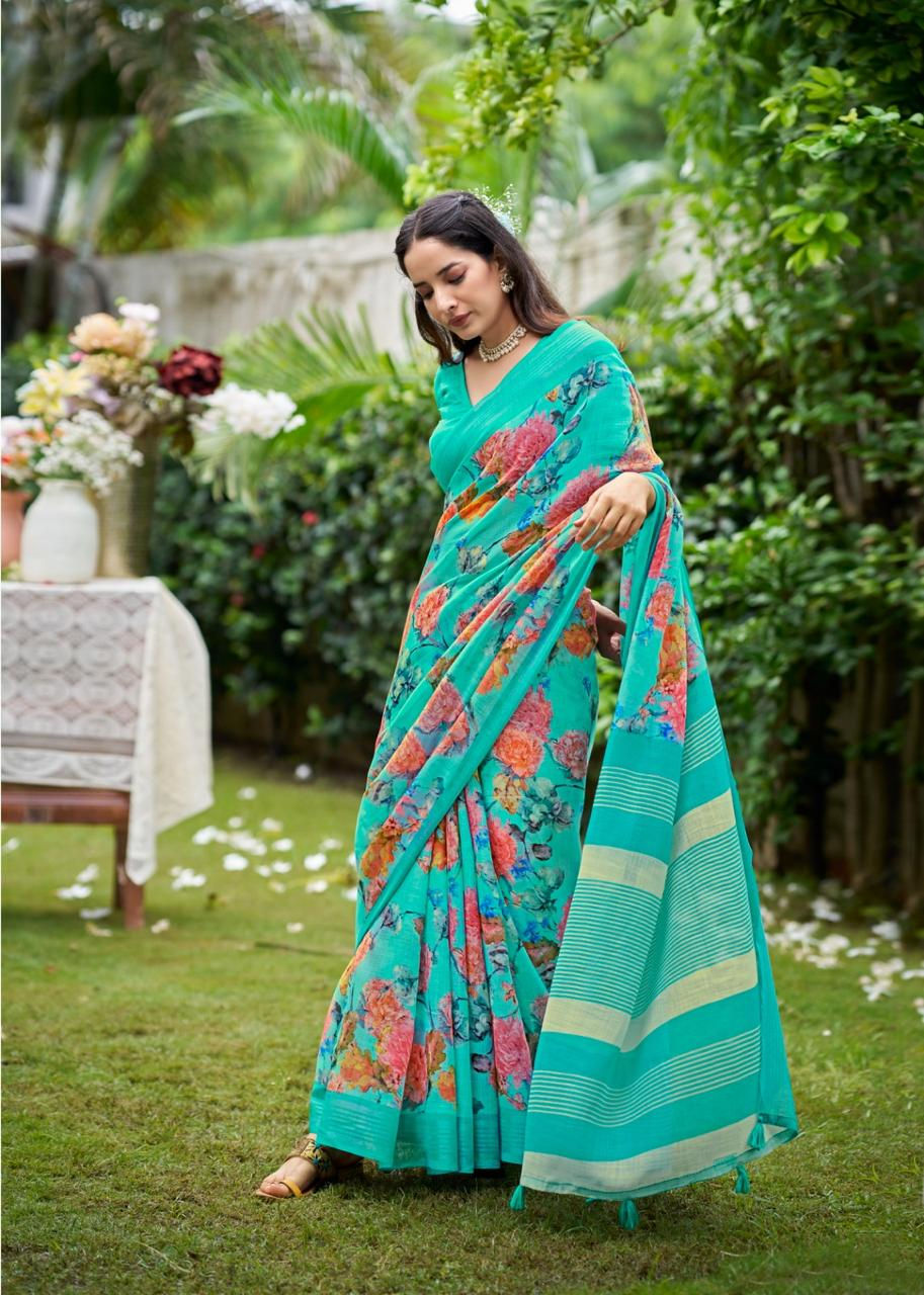 Thumbnail: Linen Cotton Saree