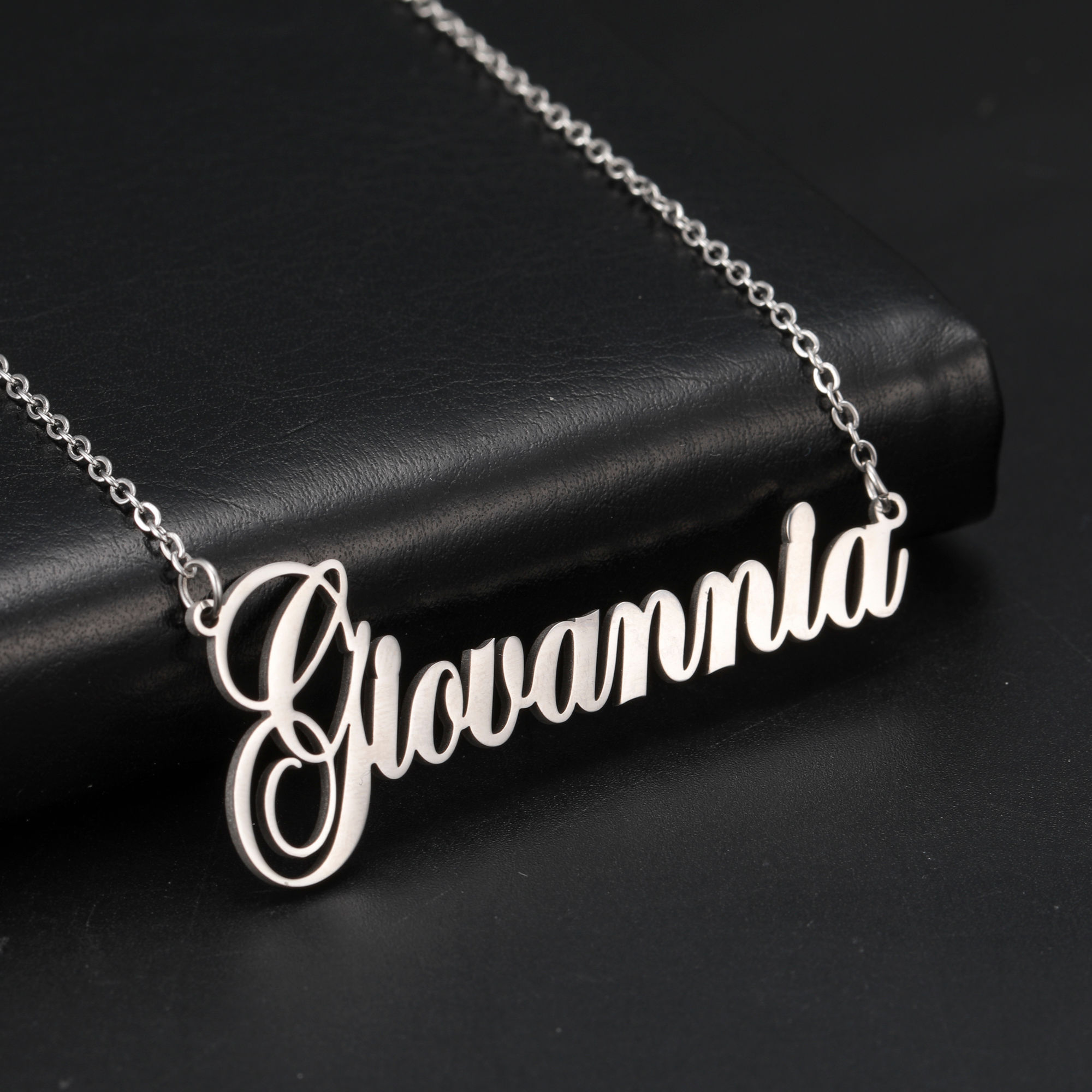 Sipuris Custom Name Necklace Personalized Golden Choker Stainless Steel Necklace