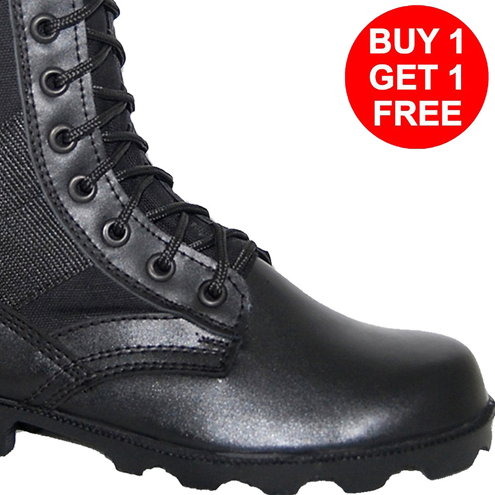 Thumbnail: Men's BOGO Leather 8 inch Tactical Black Lace-Up Boot