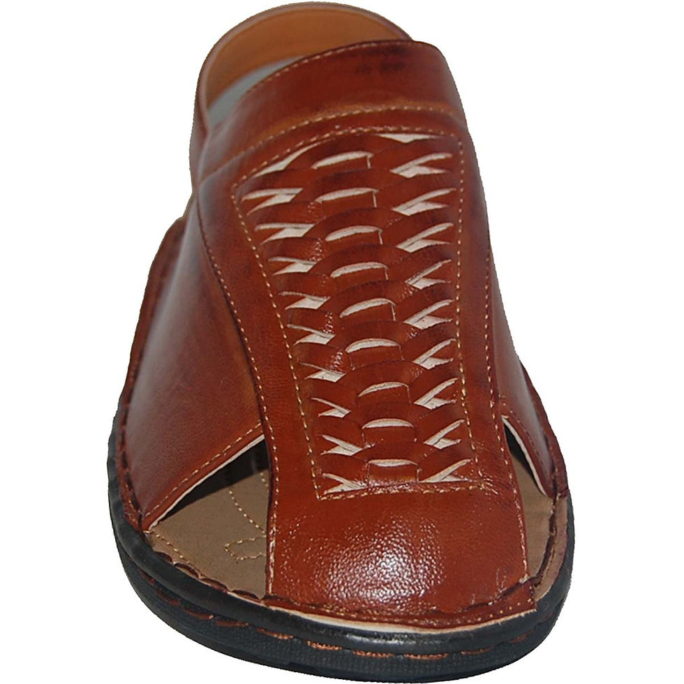 Thumbnail: Milton KRAZY Shoes Breathable Men's Slip-on Adjustable Back Strap Cognac Sandals