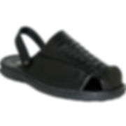 Milton KRAZY Shoes Breathable Men's Slip-on Adjustable Back Strap Black Sandals