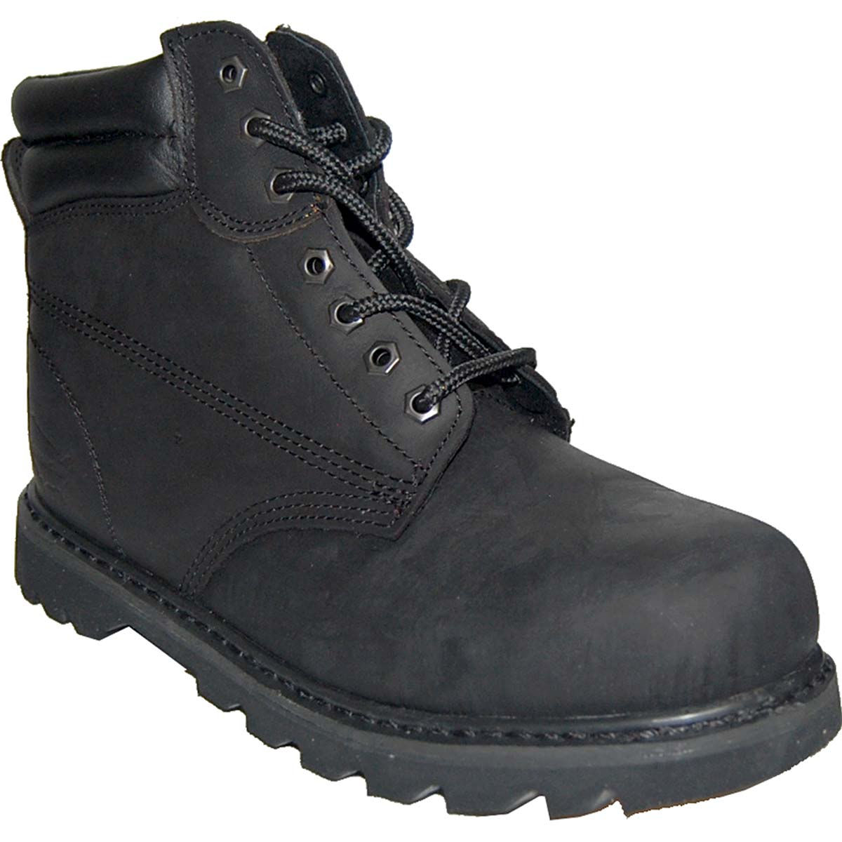 KRAZY Men's Soft Toe Nubuck Top Stitching Genuine Leather Brown Workboo