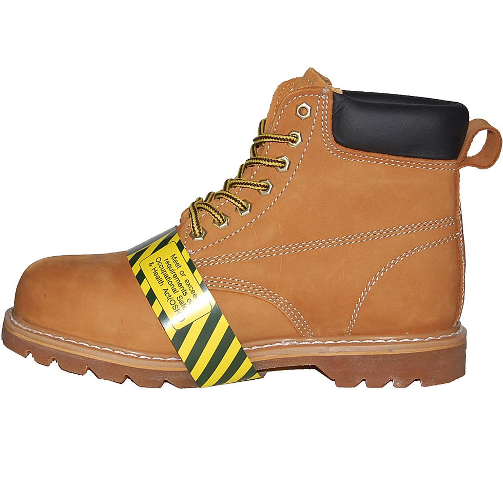 Thumbnail: KRAZY Shoe Artists Men's Tan SteelToe Classic Stitching Genuine Leather Workboot