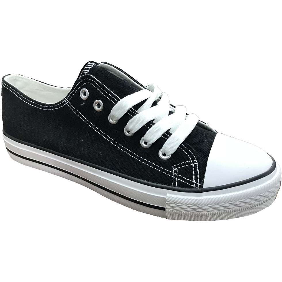 Classic Skater Style Shoe Artists Republic Collection Men's Black Canvas Sneaker