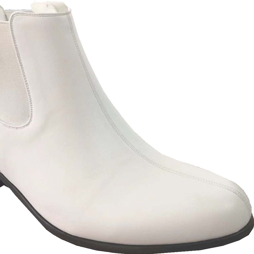 Thumbnail: Beat White KRAZY Shoe Artists Men's 2 Inch Cuban Heel Boot