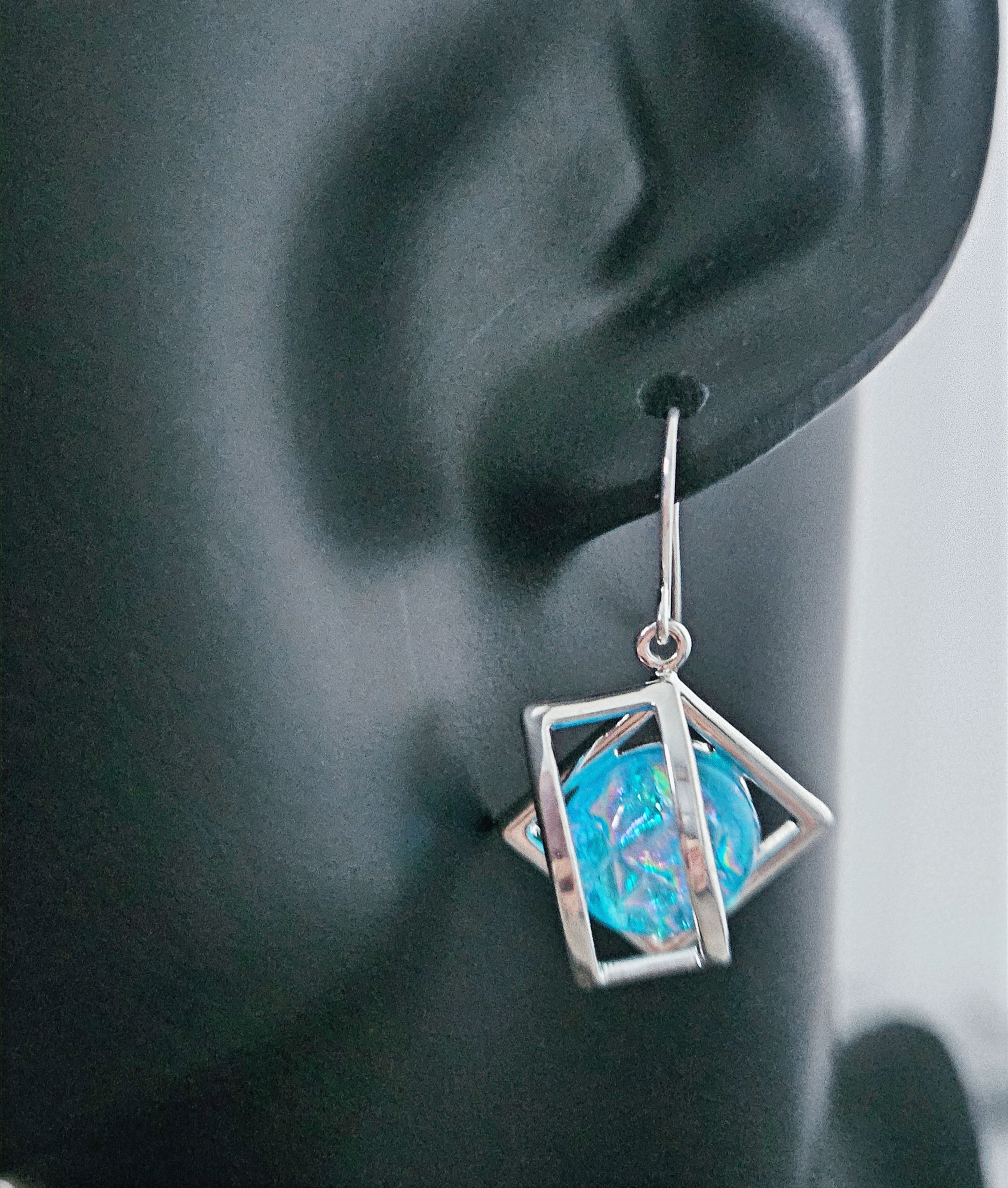 Rectangle on Square Earrings