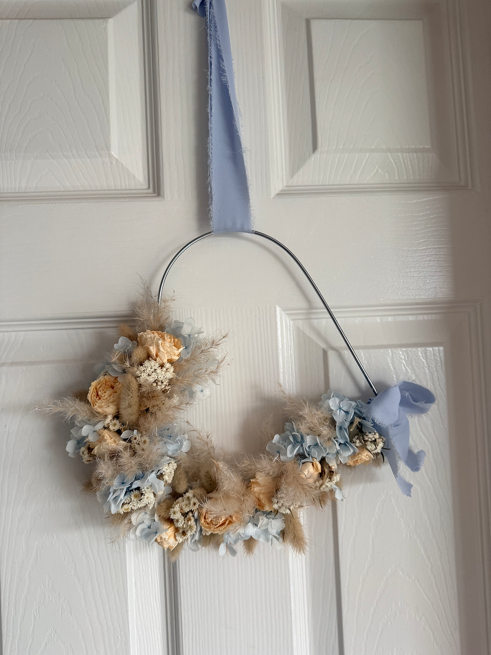 Thumbnail: Floral Metal Hanging Hoop 