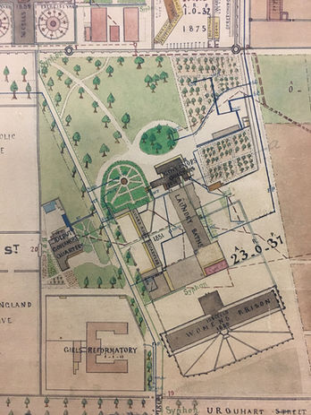 1889 plan of Penal Establishment, Pentridge Prison online Museum, CHS