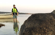 Sampling barnacles in Sweden