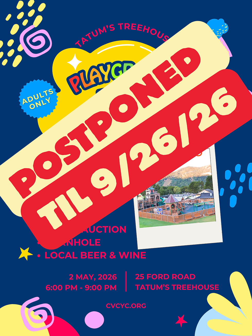 TTH Playground Party After Dark POSTPONED UNTIL 9/26/26