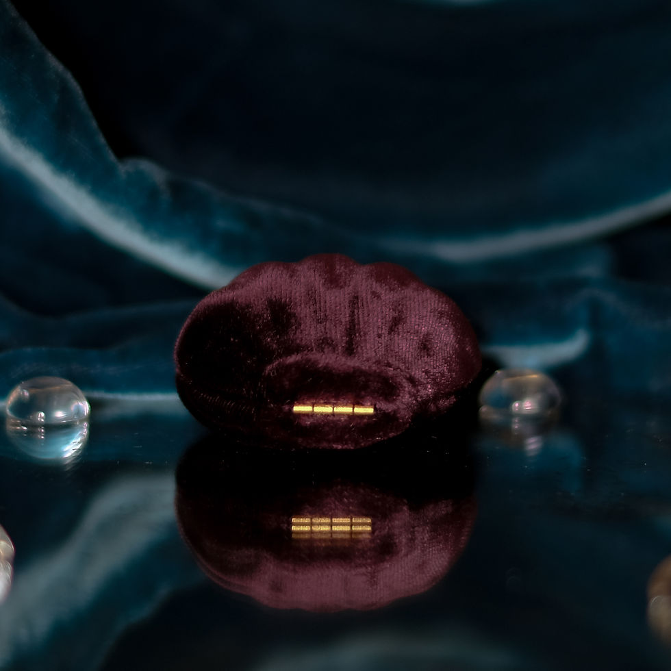 Thumbnail: Plum Velvet and Blackberry Silk | Ondine | Clamshell Ring Box