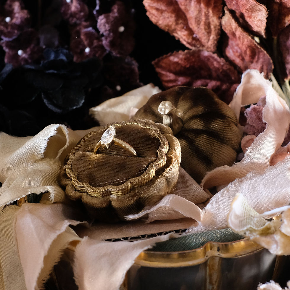 Thumbnail: Bronze Velvet & Blackened Bronze Silk | Finette | Pumpkin