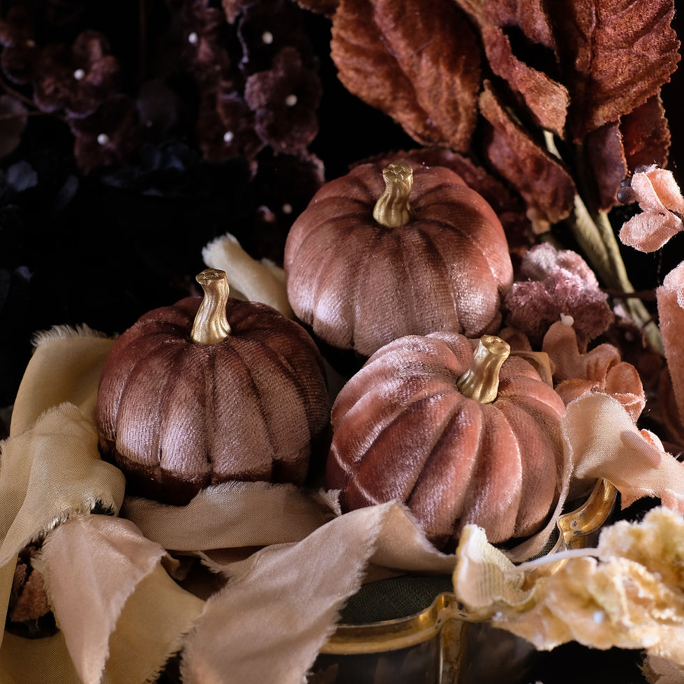 Thumbnail: Spiced Peach Velvet & Blush Silk | Finette | Pumpkin Ring Box