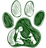 Green Paws Boarding and Training green and white logo in the header