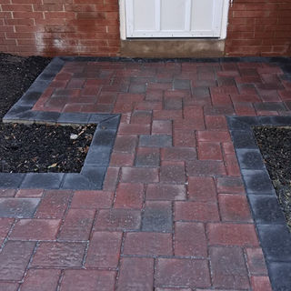 Paver walkway at front door, Richmond, VA