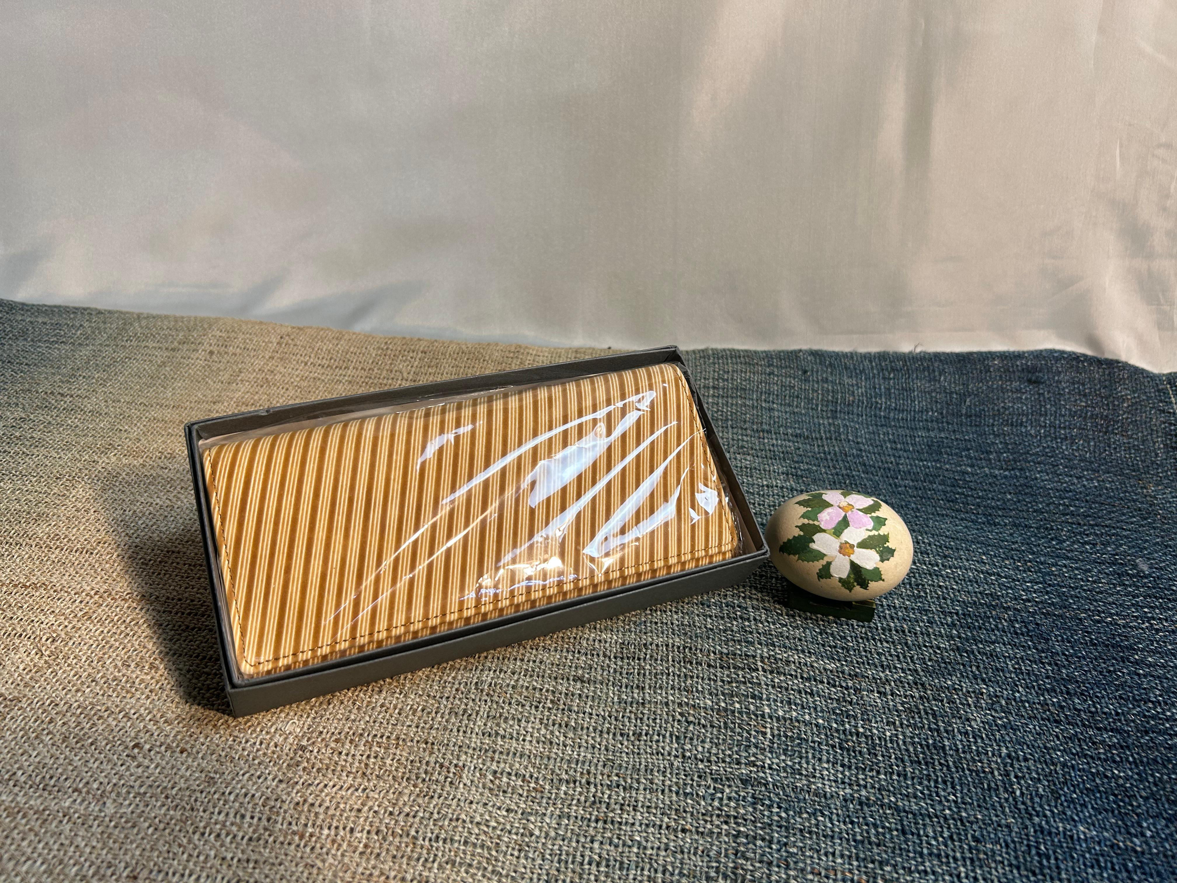 ふすべ　三本縞　長財布　