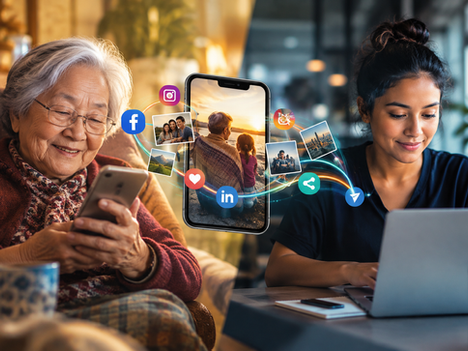 Digital marketing seen through the eyes of our elders and our younger generations. Social media is enjoyed by some, and is essential part of every day life for others