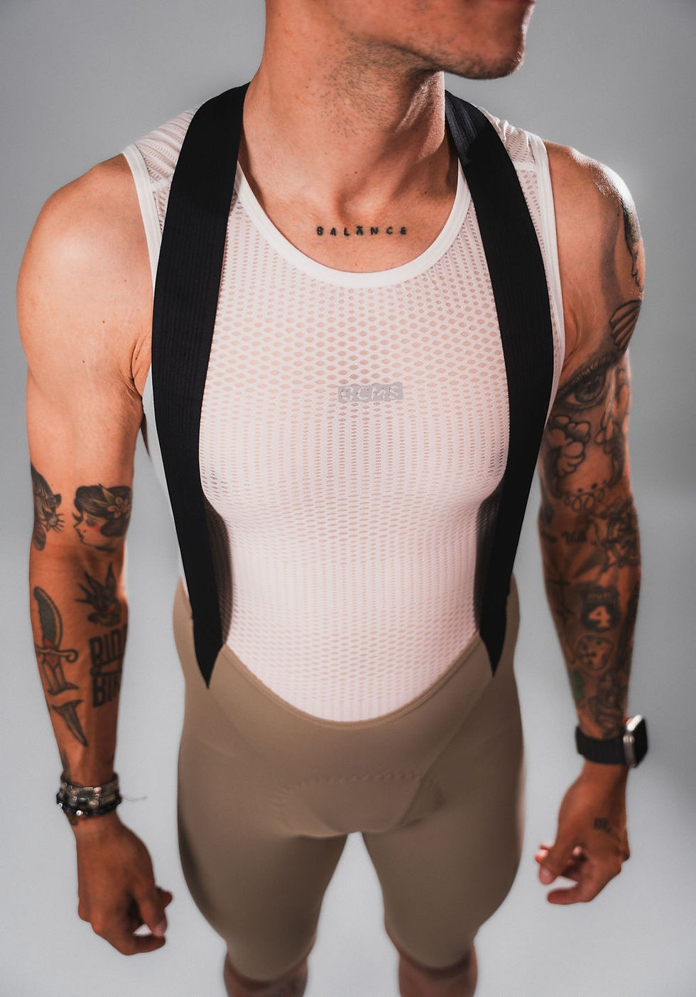 Miniatura: Licra COMPETITION Sin Costuras 2.0 Beige Con Tirantes Hombre 13421