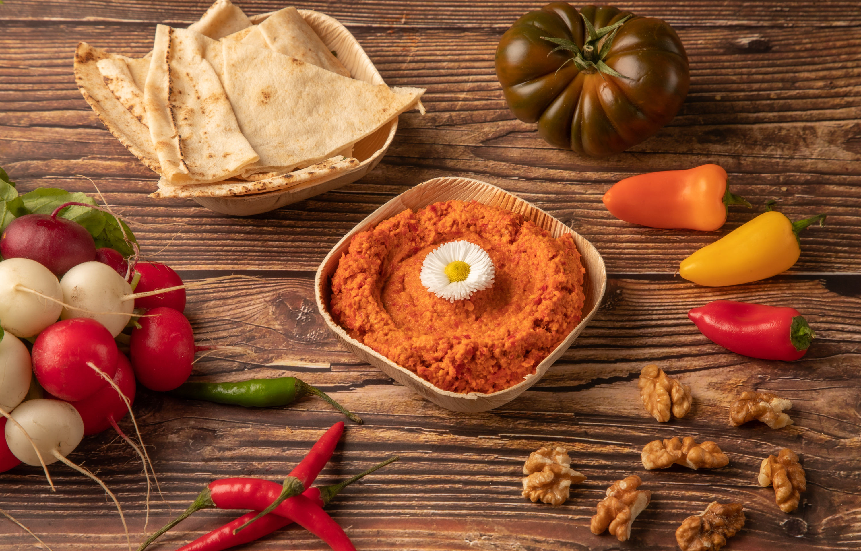 Mouhamara - Crème de poivron rouges et au noix