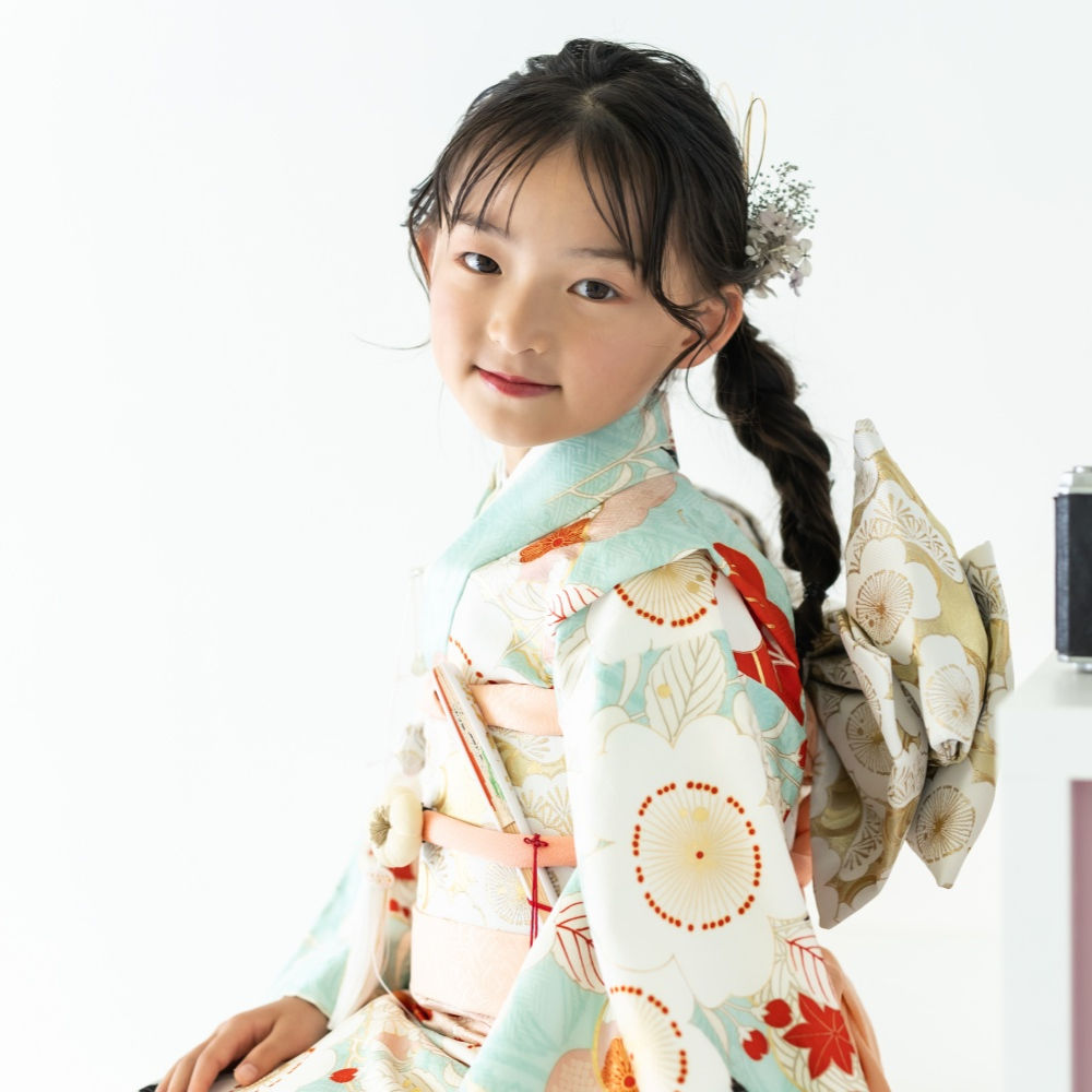 【7-031】水色　雲に七宝