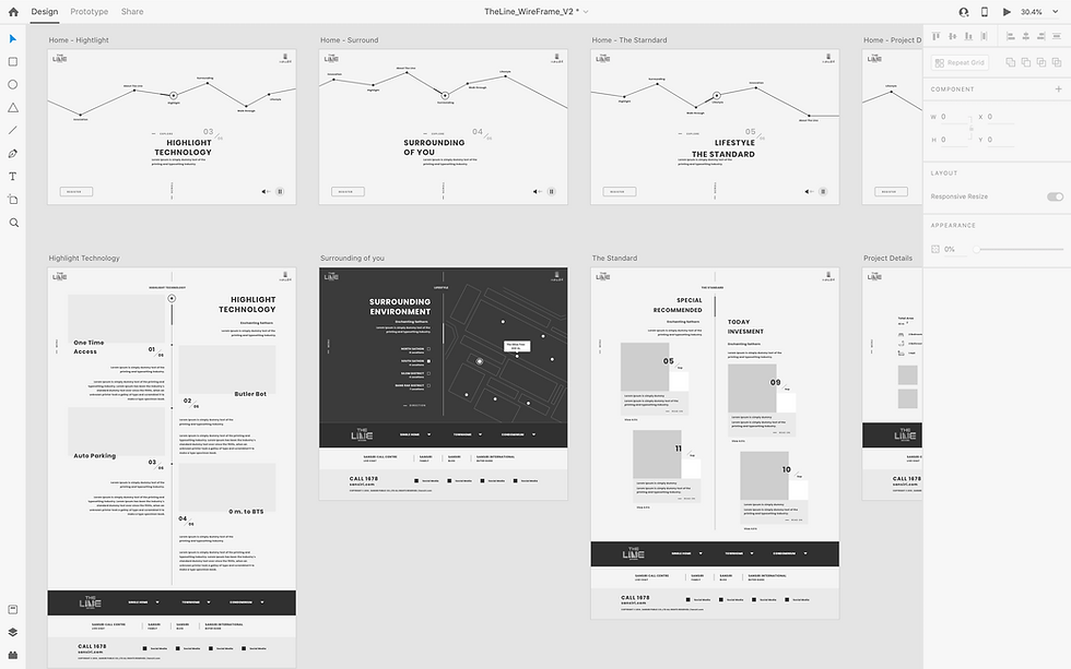 The Line Sathorn Wireframe