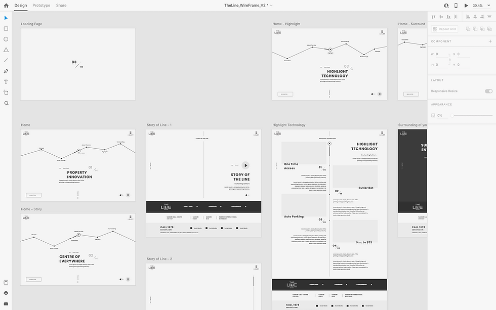 The Line Sathorn Wireframe