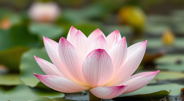 lotus sitting on the mud in the water in