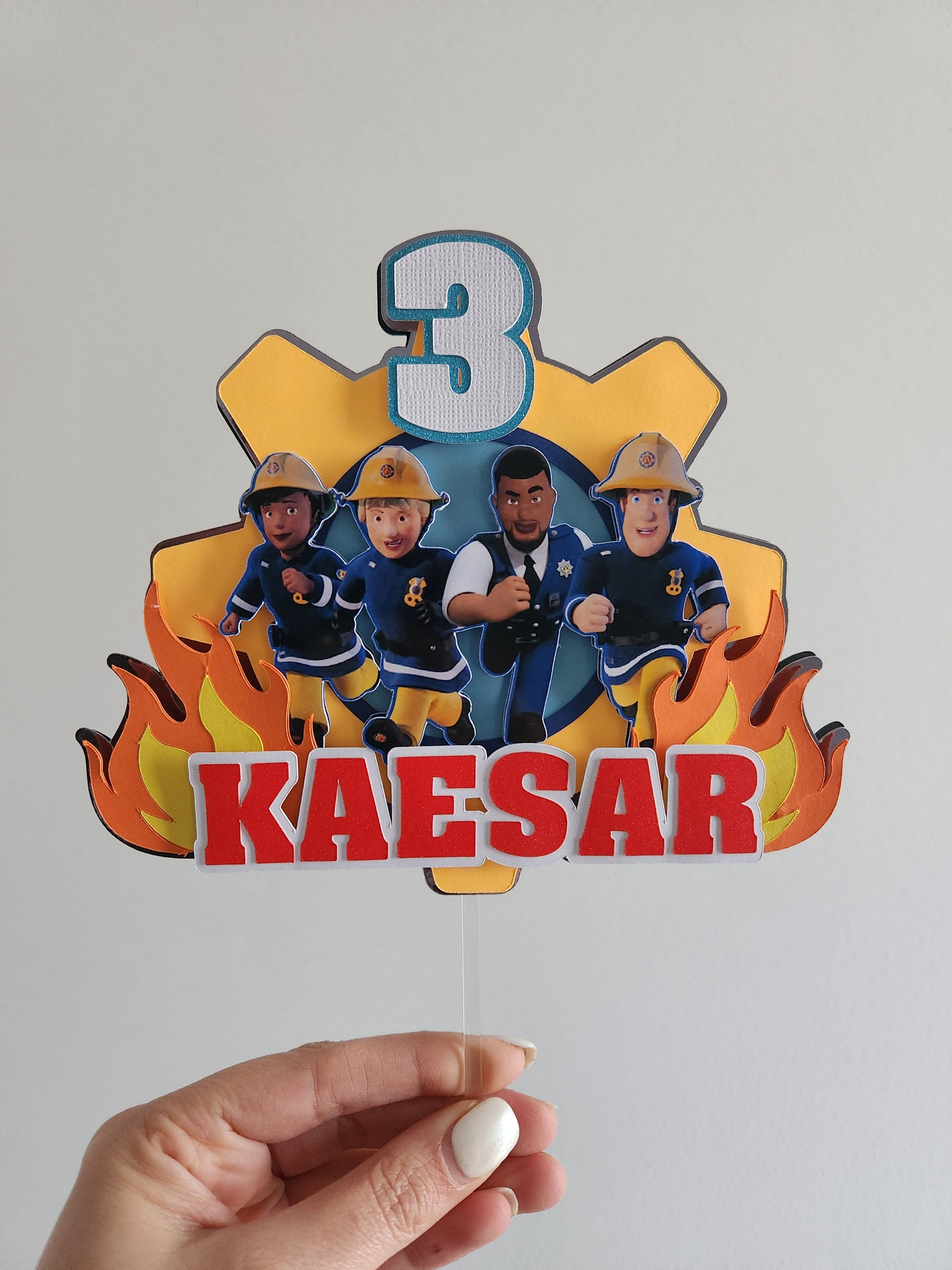 Fireman 3D Cake Topper